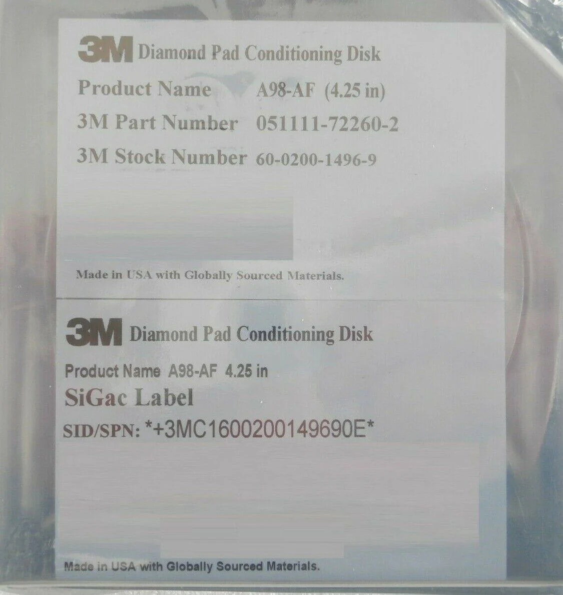 3M 051111-72260-2 Diamond Pad Conditioning Disk A98-AF Reseller Lot of 5 New - Image 10