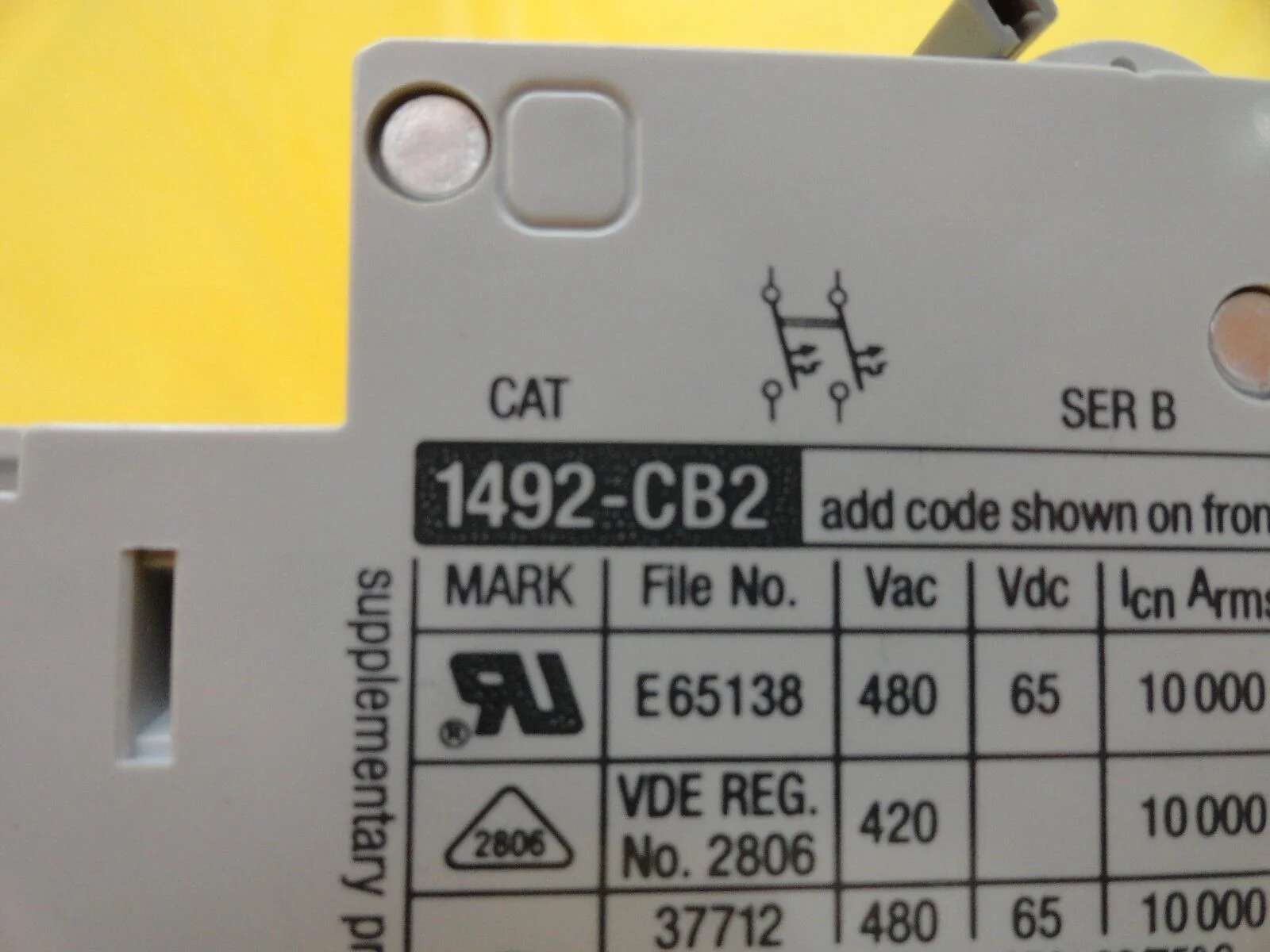 A-B Allen-Bradley 1492-CB2G050 2-Pole Circuit Breaker Reseller Lot of 5 New - Image 2