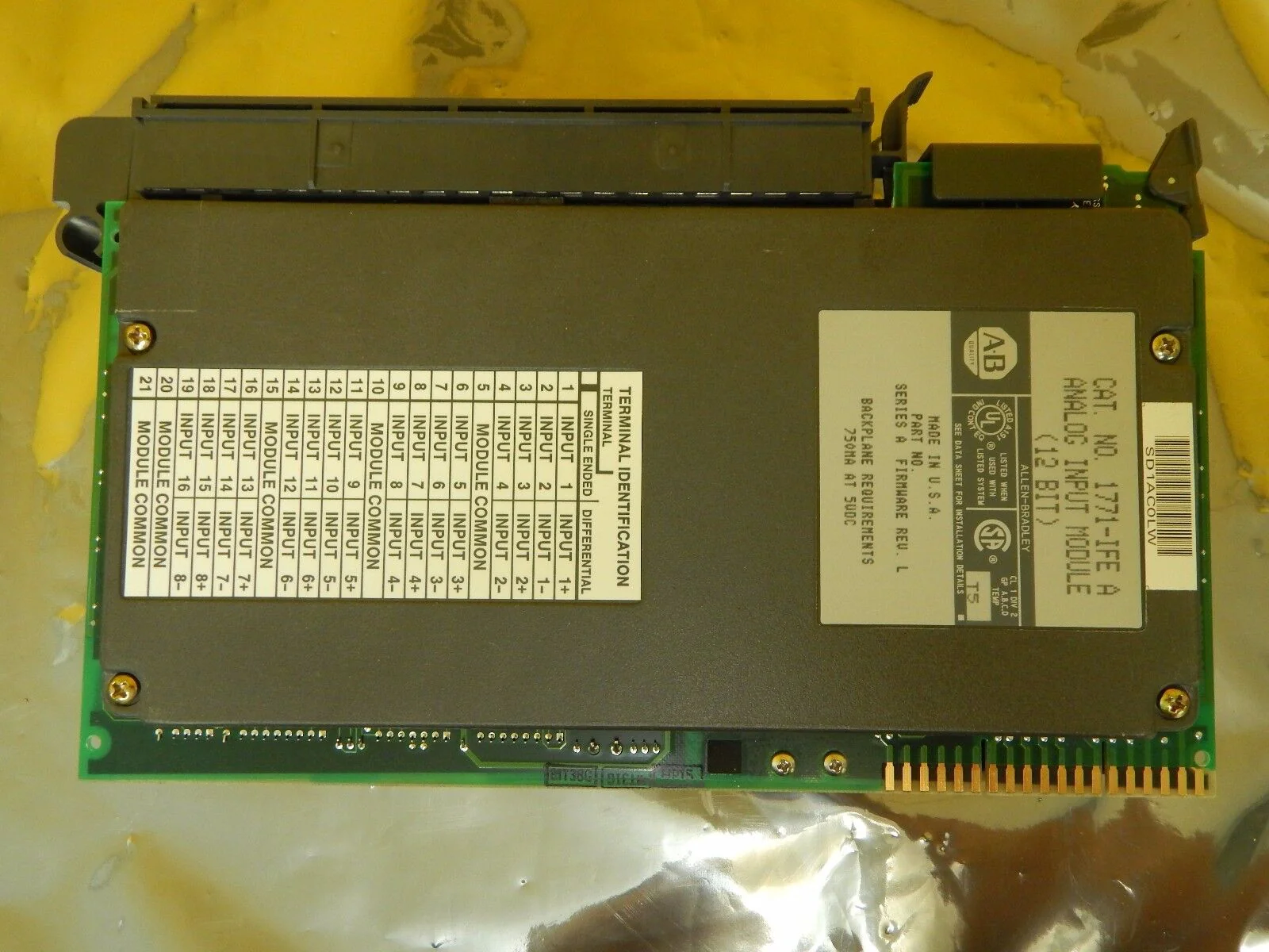 AB Allen-Bradley 1771-IFE A Analog Input 12 Bit Module PLC PCB Card Used - Image 7