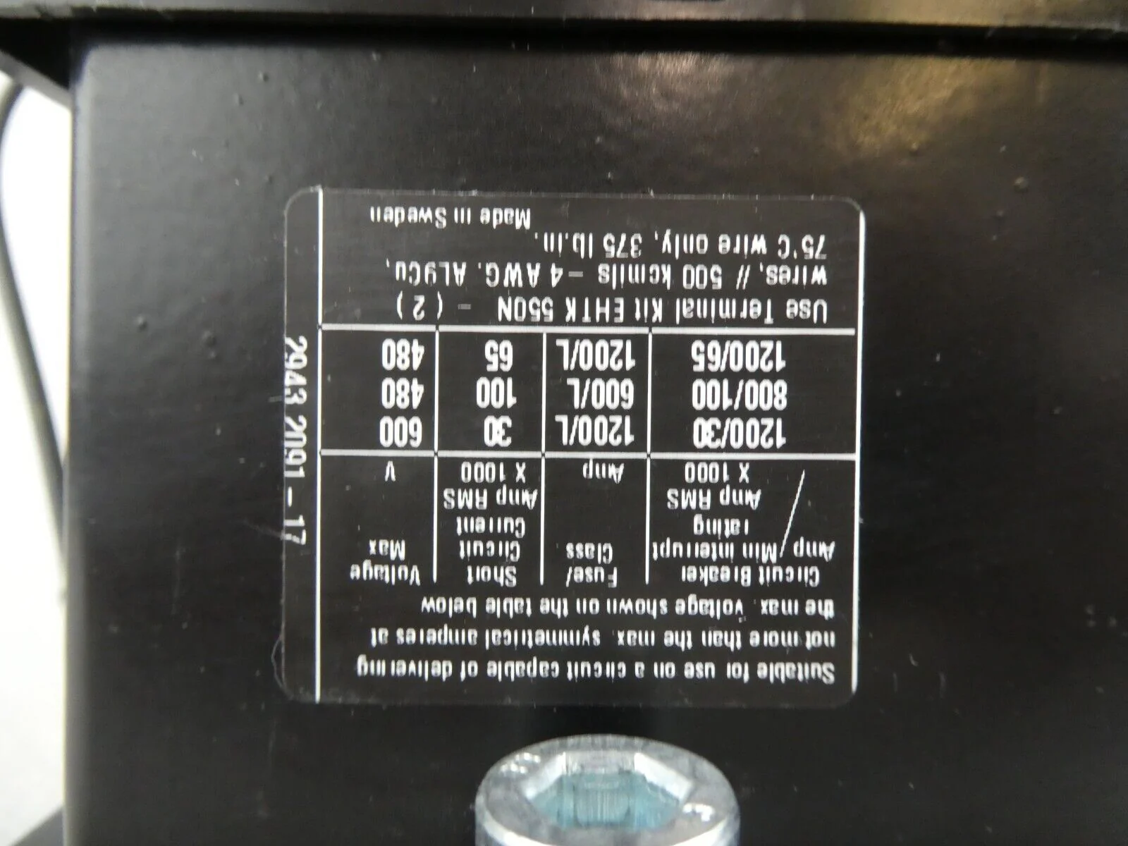ABB SK 827 005 3-Pole Contactor EH 550 SK 827 100-DB 24V Coil Working Surplus - Image 7