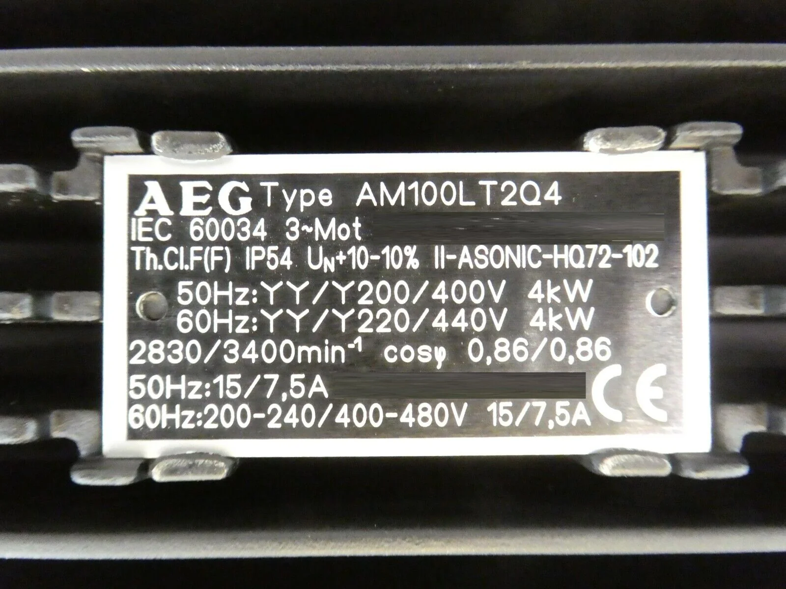 AEG Industrial Engineering AM100LT2Q4 Leybold Vacuum 100P 20077432 DV100 New - Image 7
