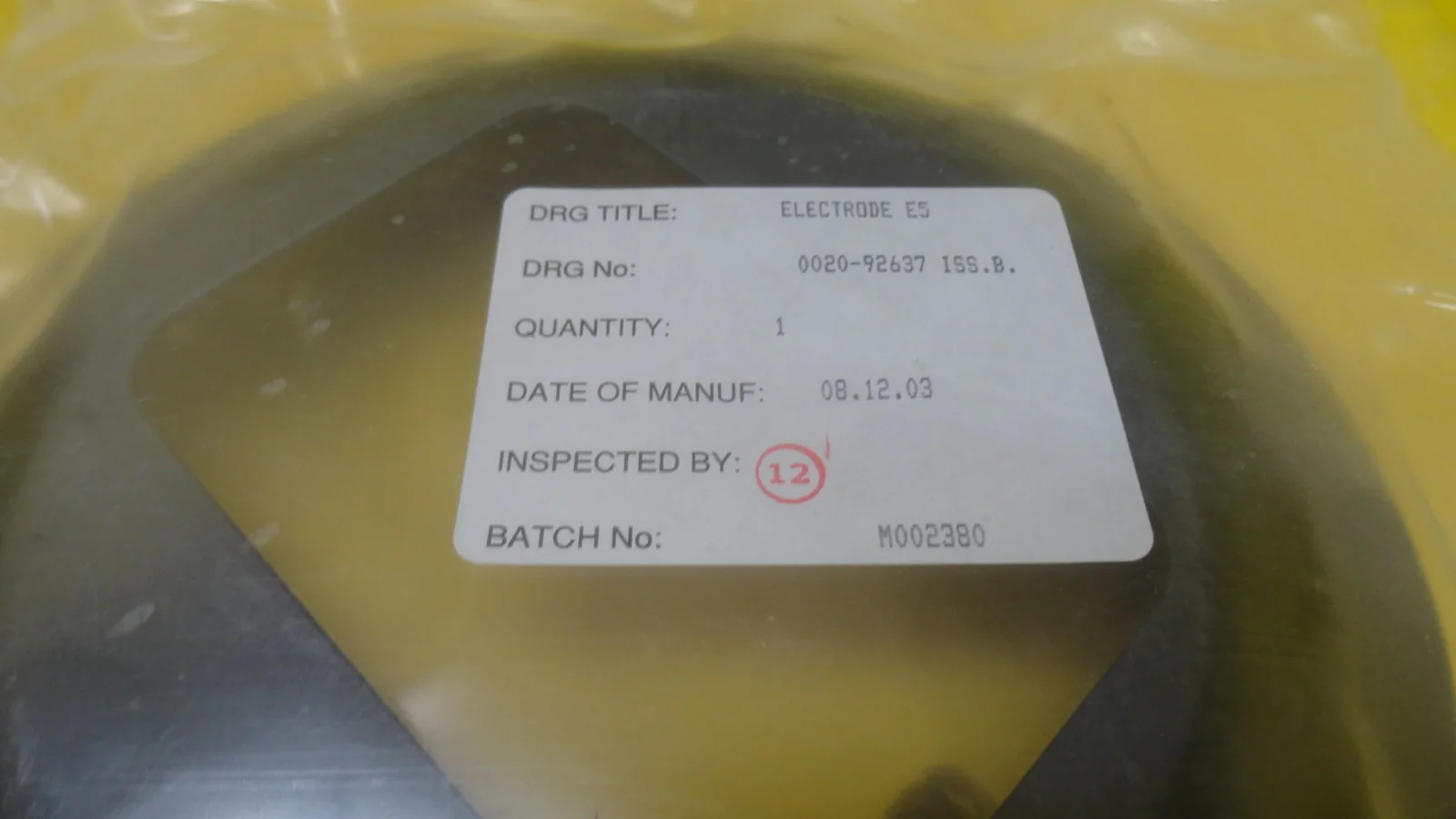 AMAT Applied Materials 0020-92637 Electrode E5 New - Image 5