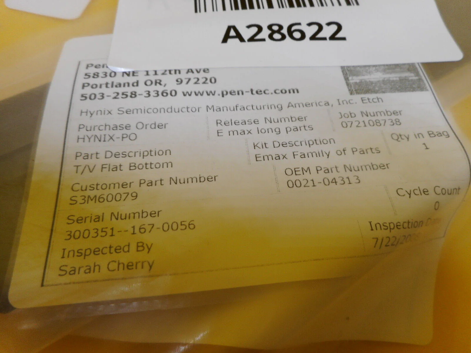 AMAT Applied Materials 0021-04313 Throttle Valve Flat Bottom New - Image 2