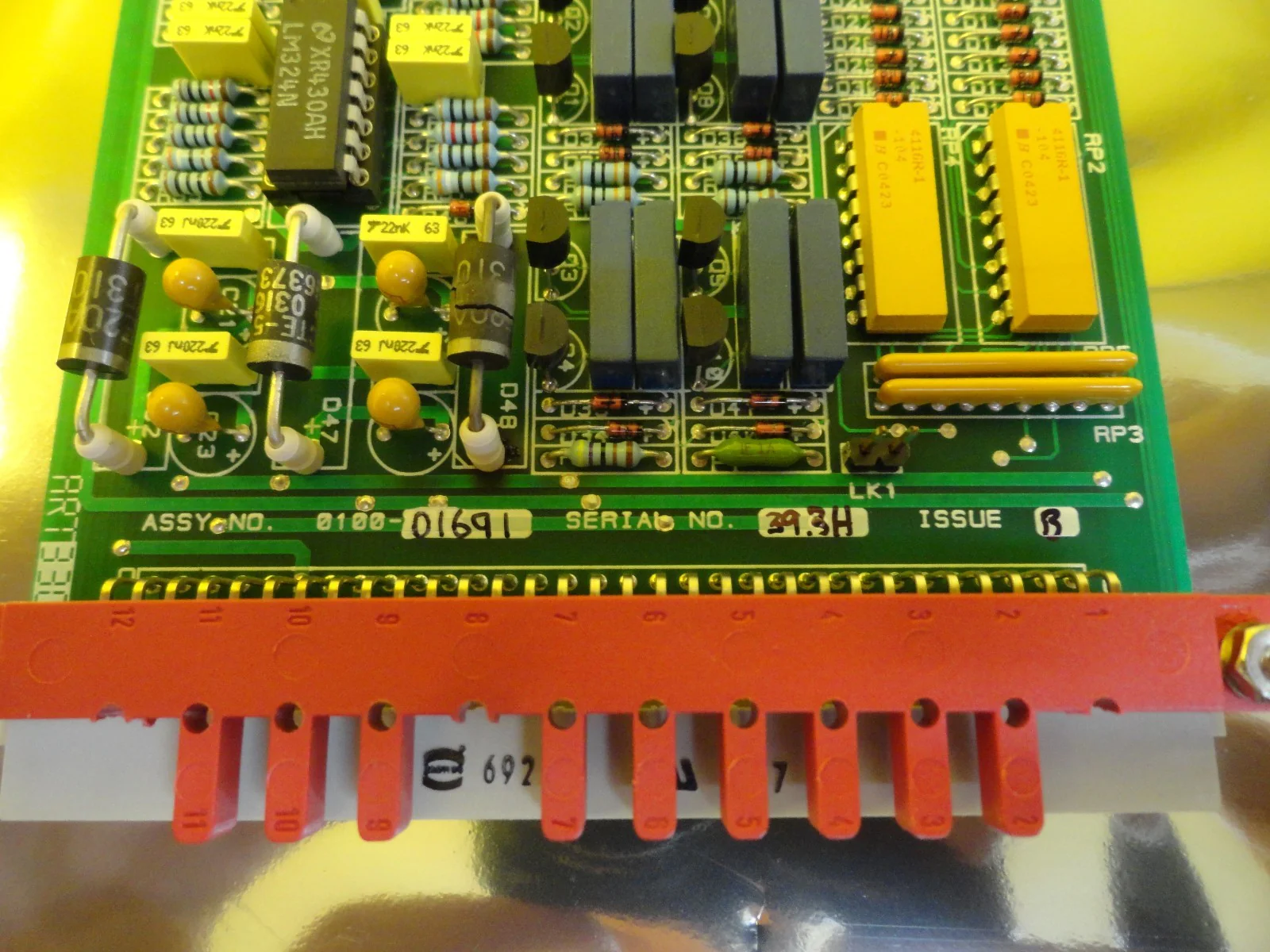 AMAT Applied Materials 0100-01691 Gas Interlock 10 Torr SDS PCB Card Used - Image 2