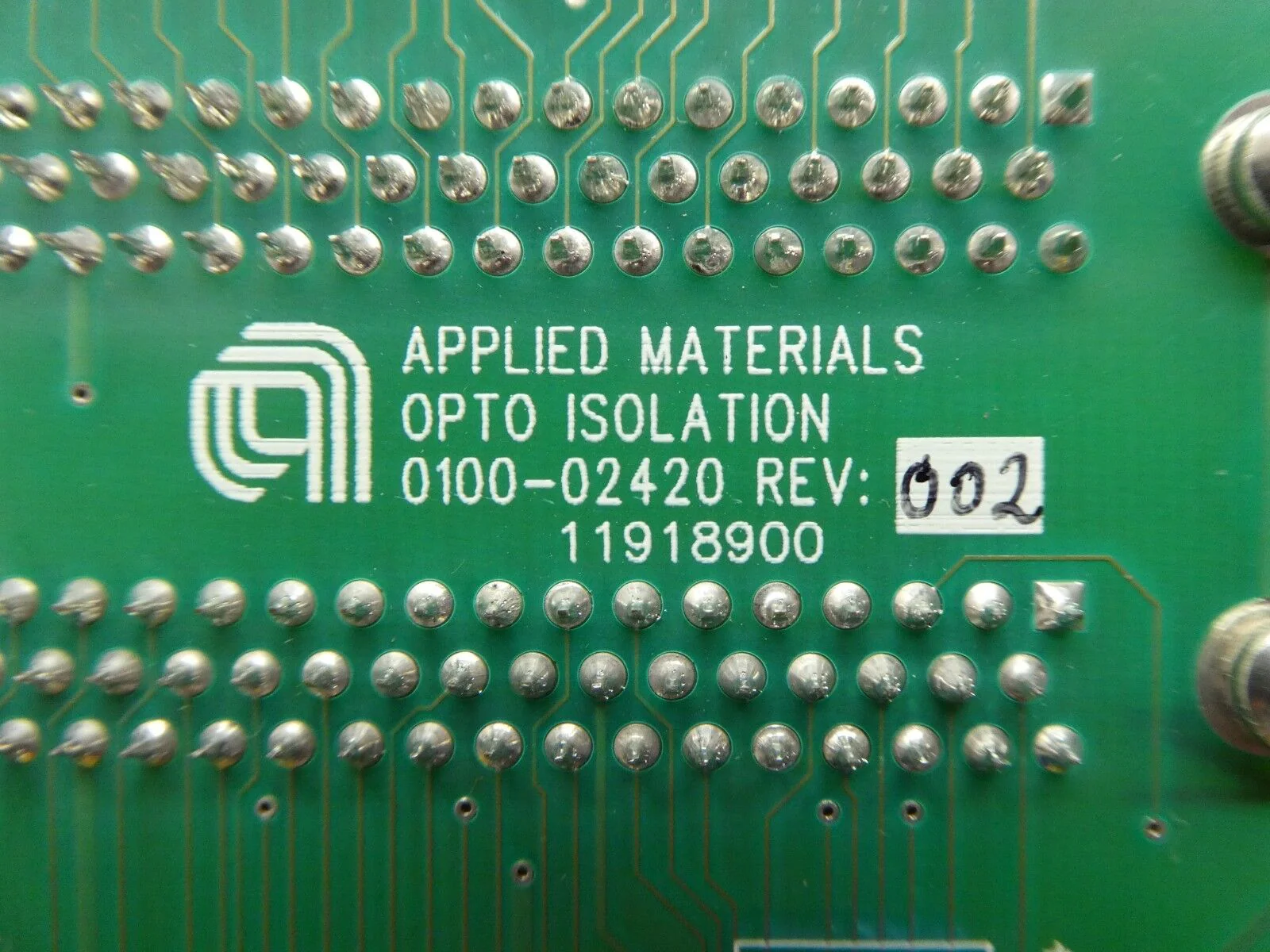 AMAT Applied Materials 0100-02420 Opto Isolation PCB Board Rev. 002 Working - Image 12