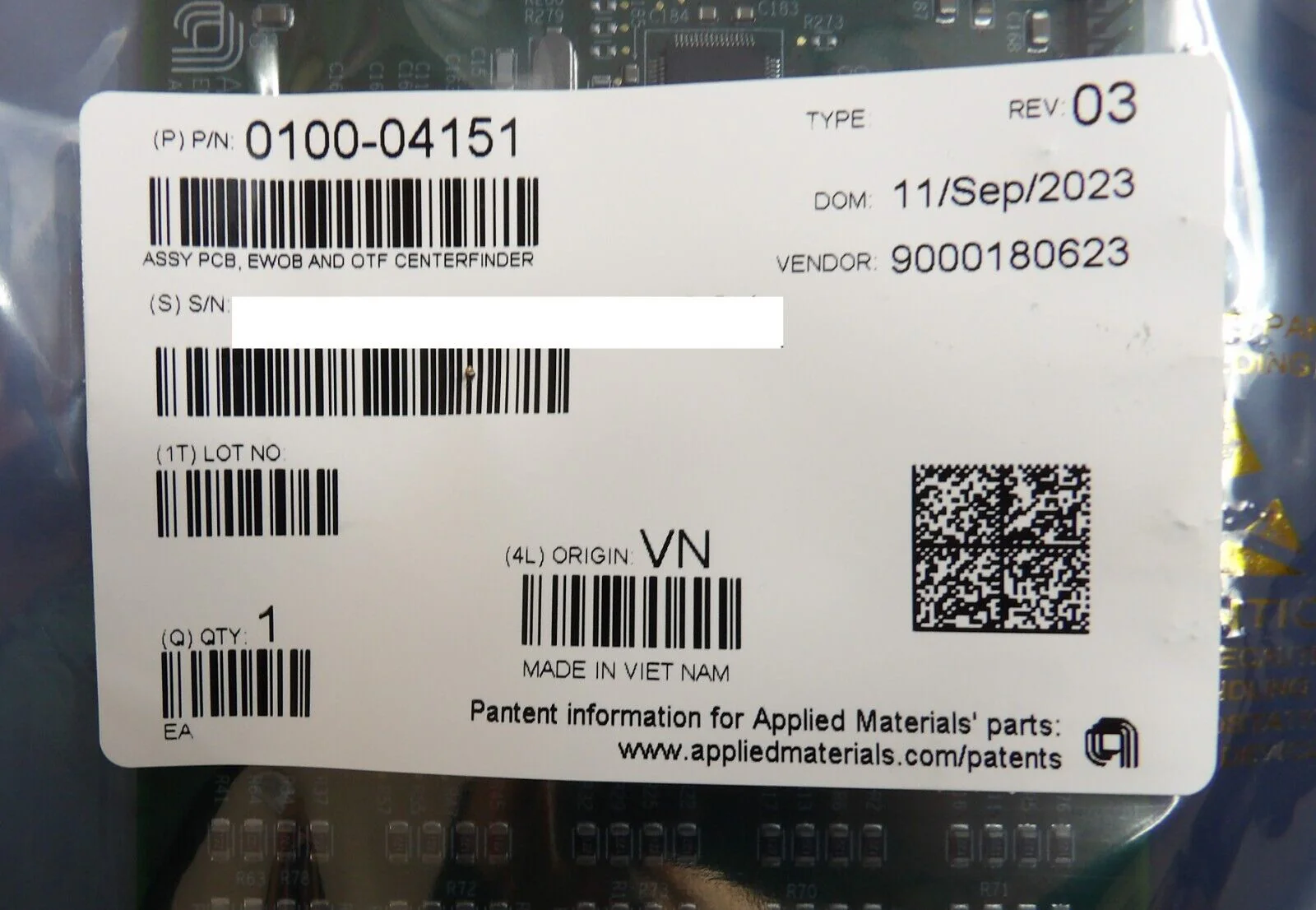 AMAT Applied Materials 0100-04151 Enhanced Otf Centerfinder PCB New Surplus - Image 3