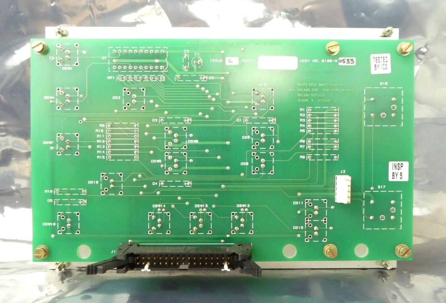 AMAT Applied Materials 0100-90533 Beamline Vacuum Control Panel PCB XR80 Surplus - Image 2