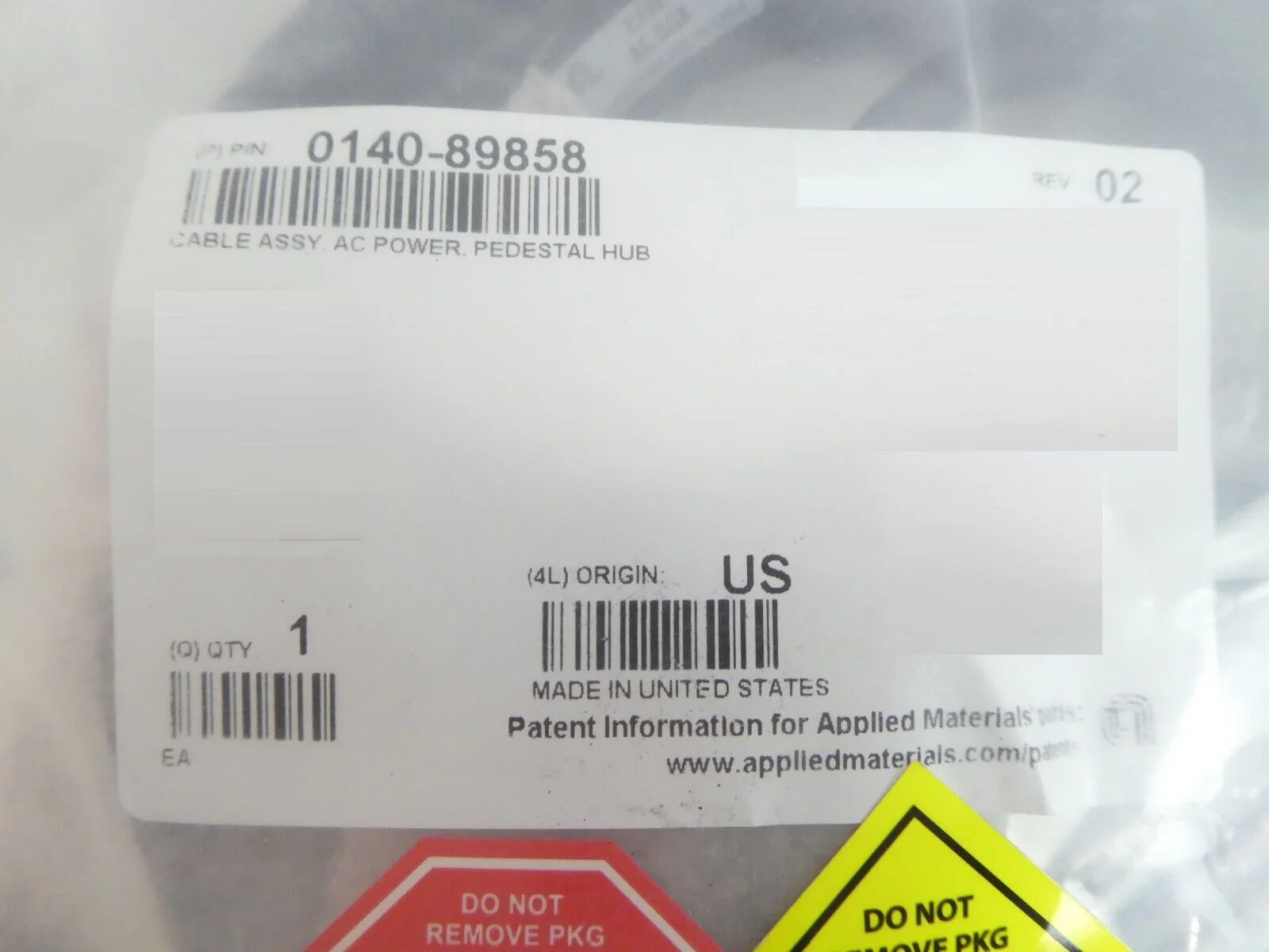 AMAT Applied Materials 0140-89858 Pedestal Hub AC Power Cable Assembly New - Image 7
