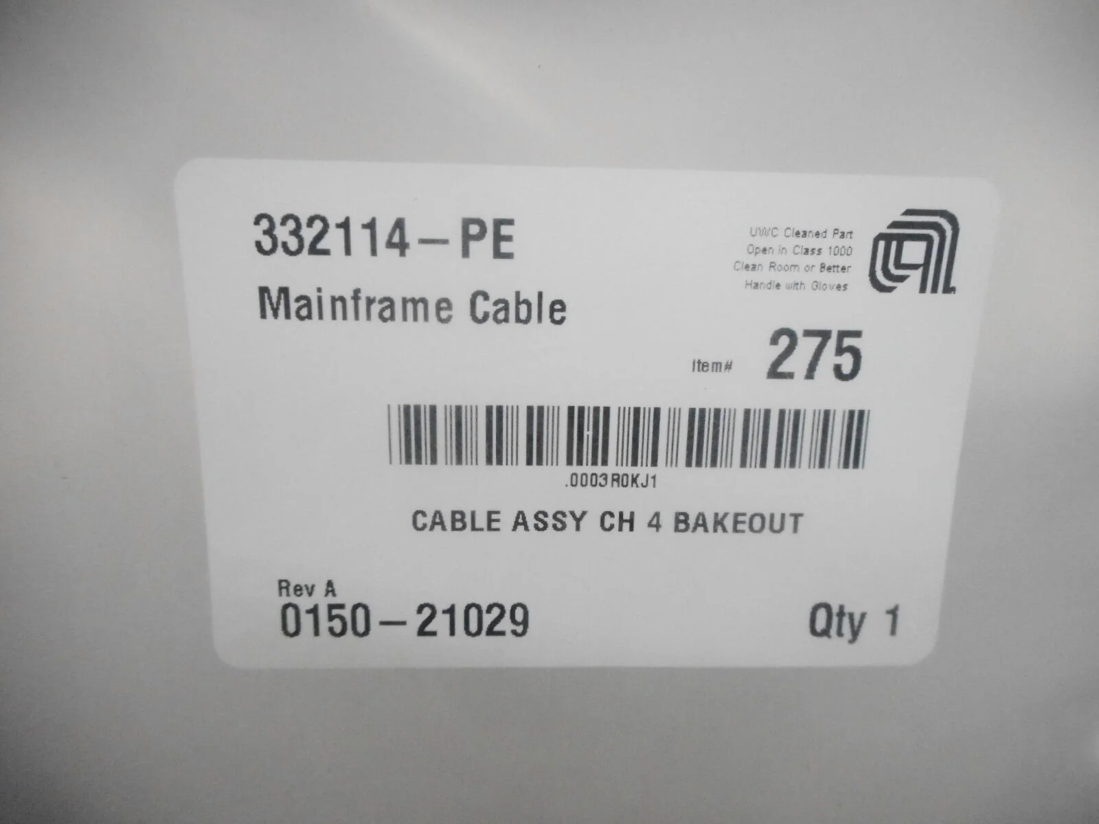 AMAT Applied Materials 0150-21029 CH 4 Bakeout Cable New - Image 3