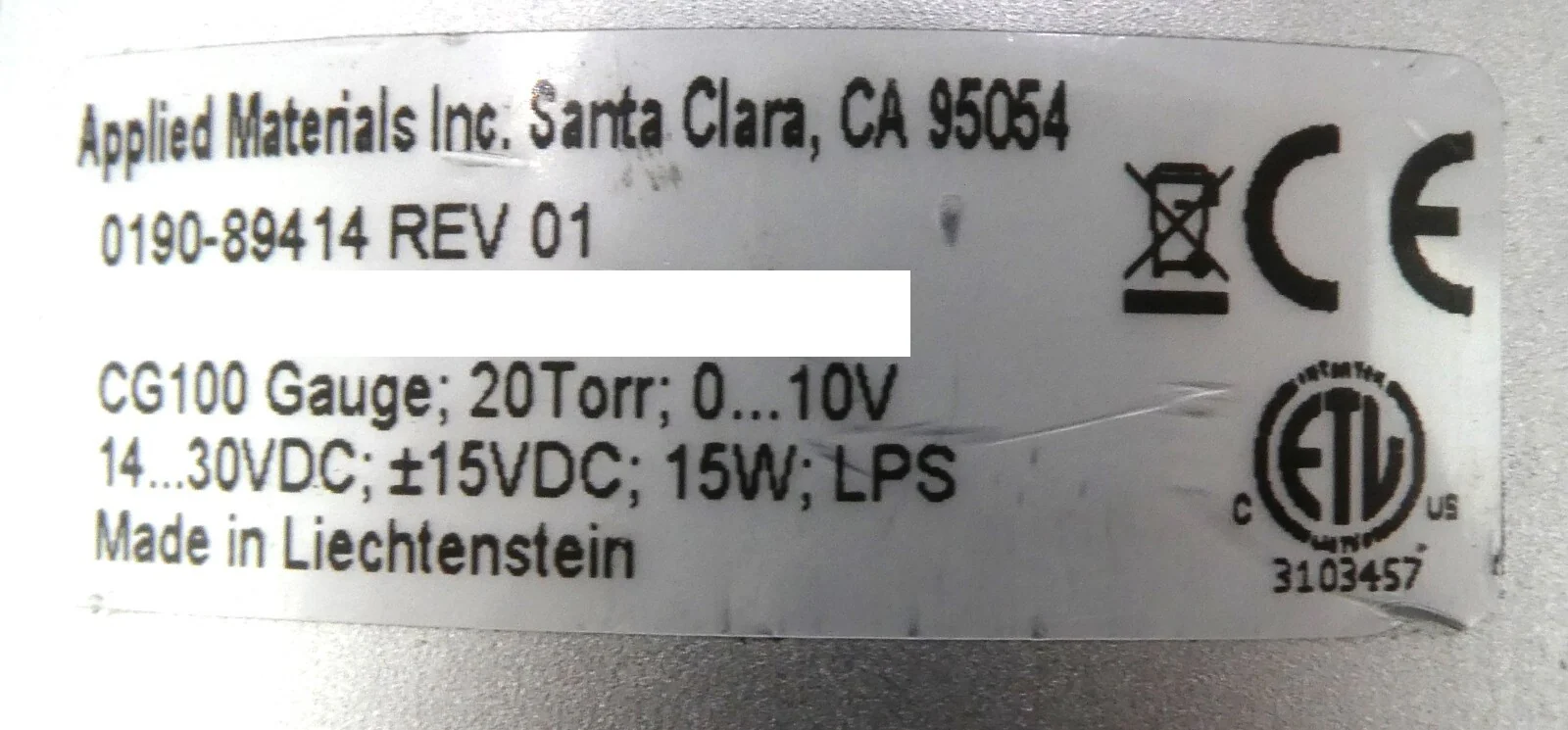 AMAT Applied Materials 0190-89414 Baratron Pressure Transducer Tested Working - Image 10