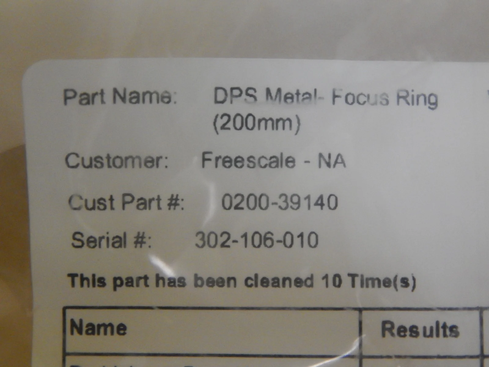 AMAT Applied Materials 0200-39140 Ceramic Metal DPS 200mm Ring Focus Refurbished - Image 5