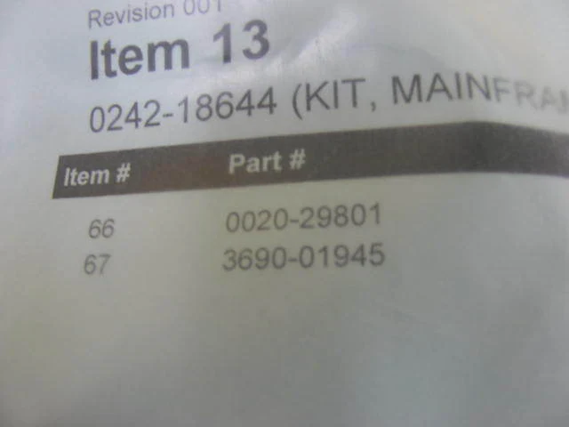 AMAT Applied Materials 0240-18644 Mainframe PVD/PC Chamber Mounting Kit New - Image 3