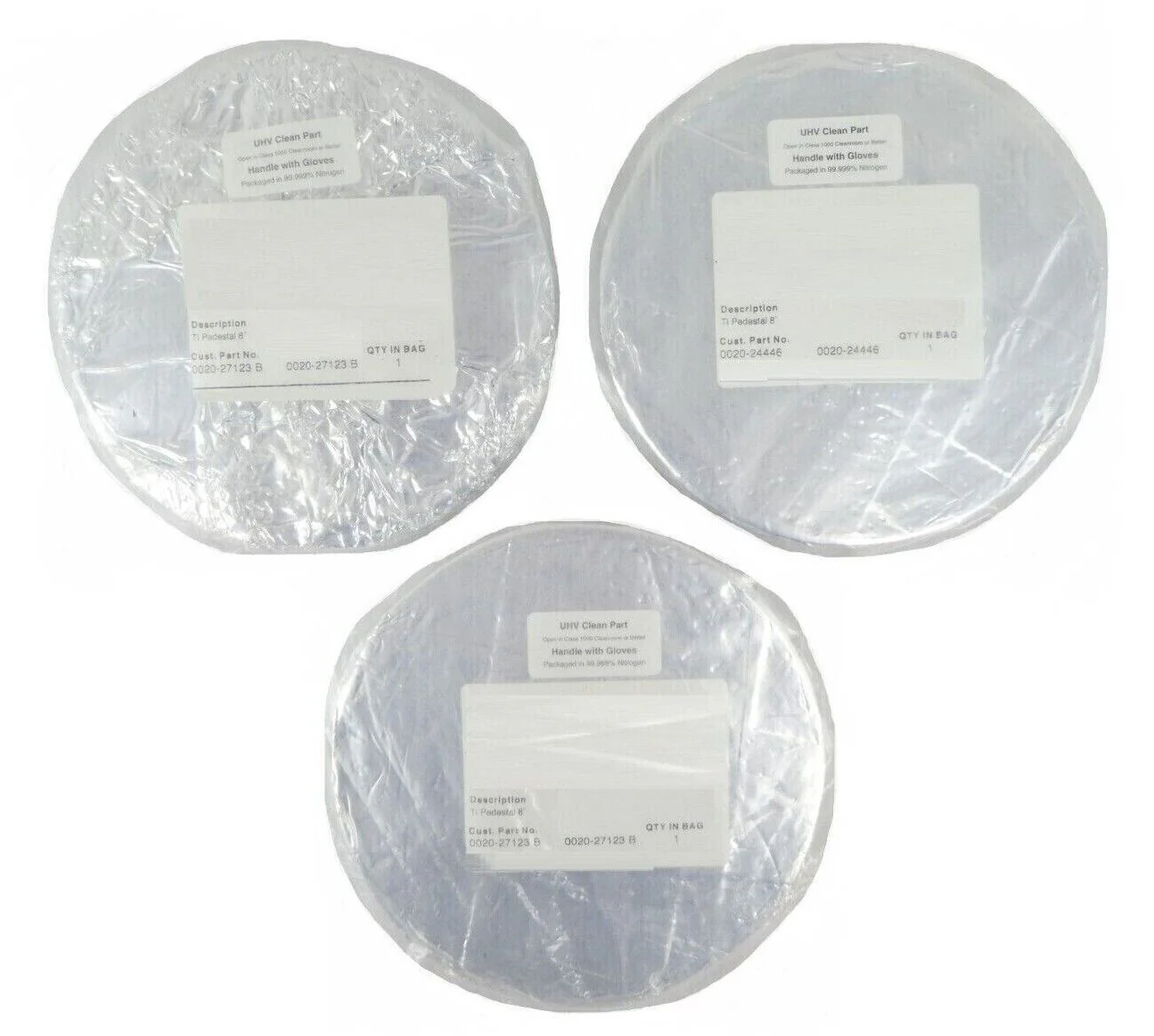 AMAT Applied Materials 8" Ti Pedestal 0020-27123 0020-24446 Lot of 3 Refurbished - Image 2