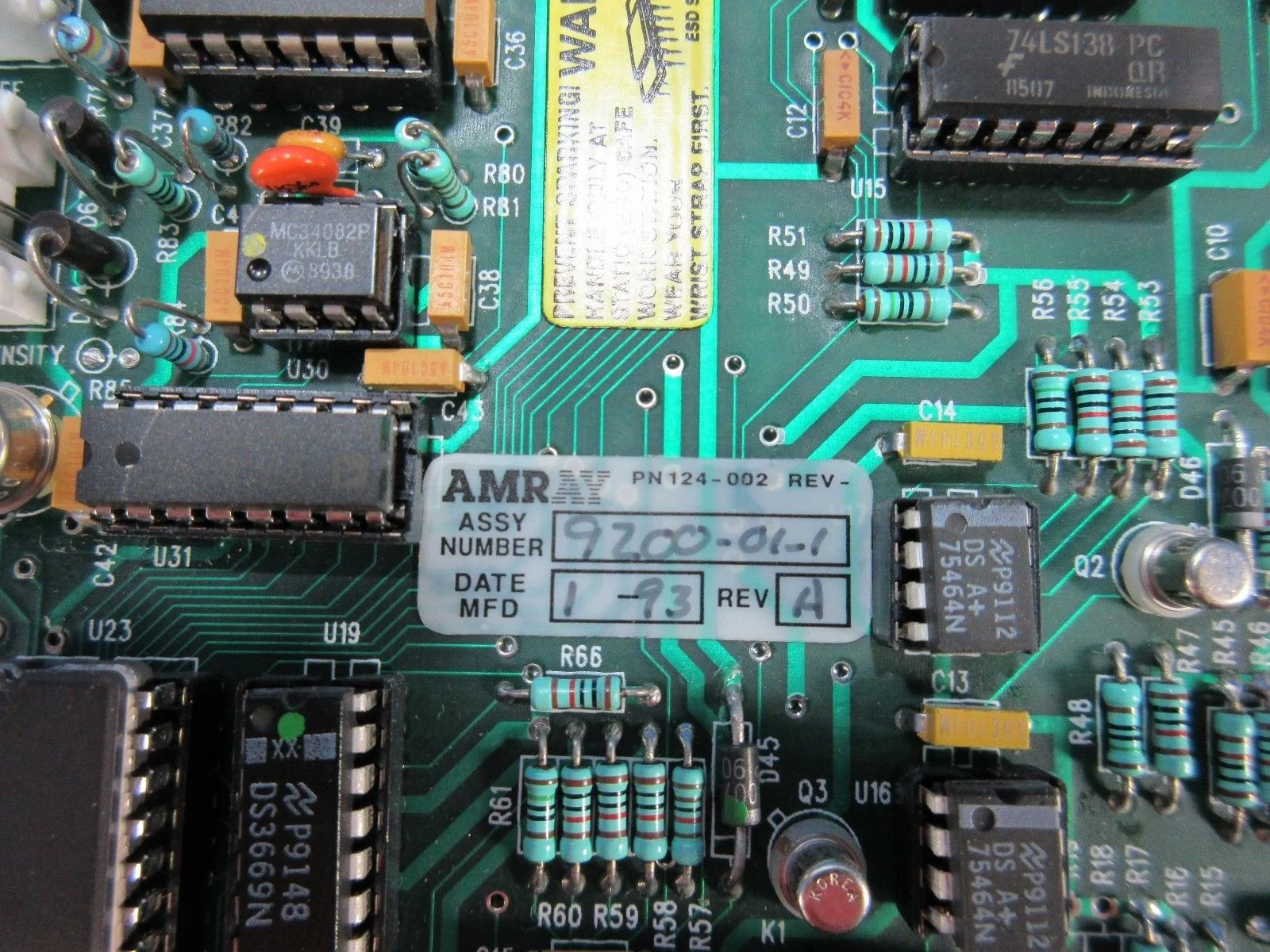 Amray 9200-01-1 PC15V OMF Interface PCB 800-2720 Used Working - Image 2