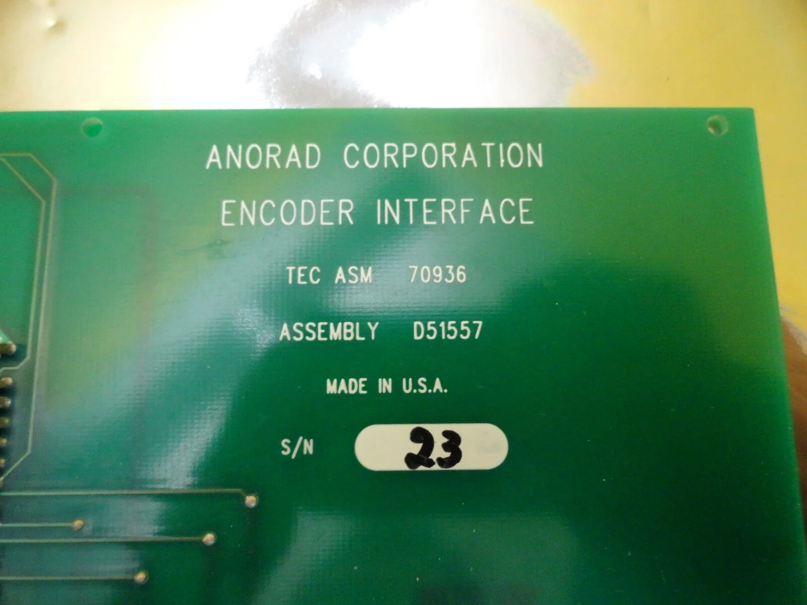 Anorad 70936 Encoder Interface PCB Board AMAT Orbot WF 736 DUO Used - Image 2