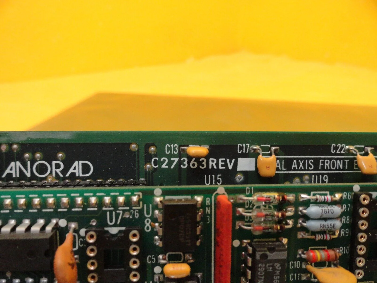 Anorad C27363 Dual Axis Front End Logic PCB Card B27843 AMAT Orbot WF 720 Used - Image 2