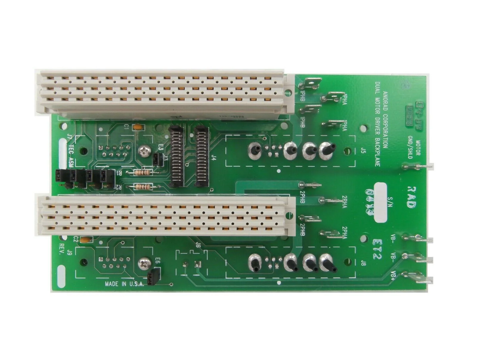 Anorad C46717 Dual Motor Driver Backplane PCB 68712 SEMVision cX DR-300 Working - Image 2
