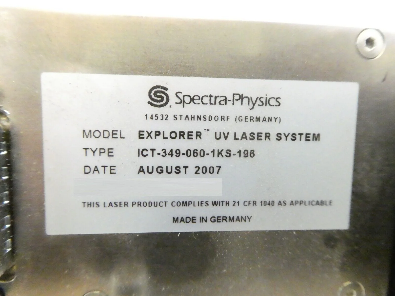 Applied Biosystems 1032569 Spectrometer Laser Assembly ICT-349-060-1KS-196 Spare - Image 14
