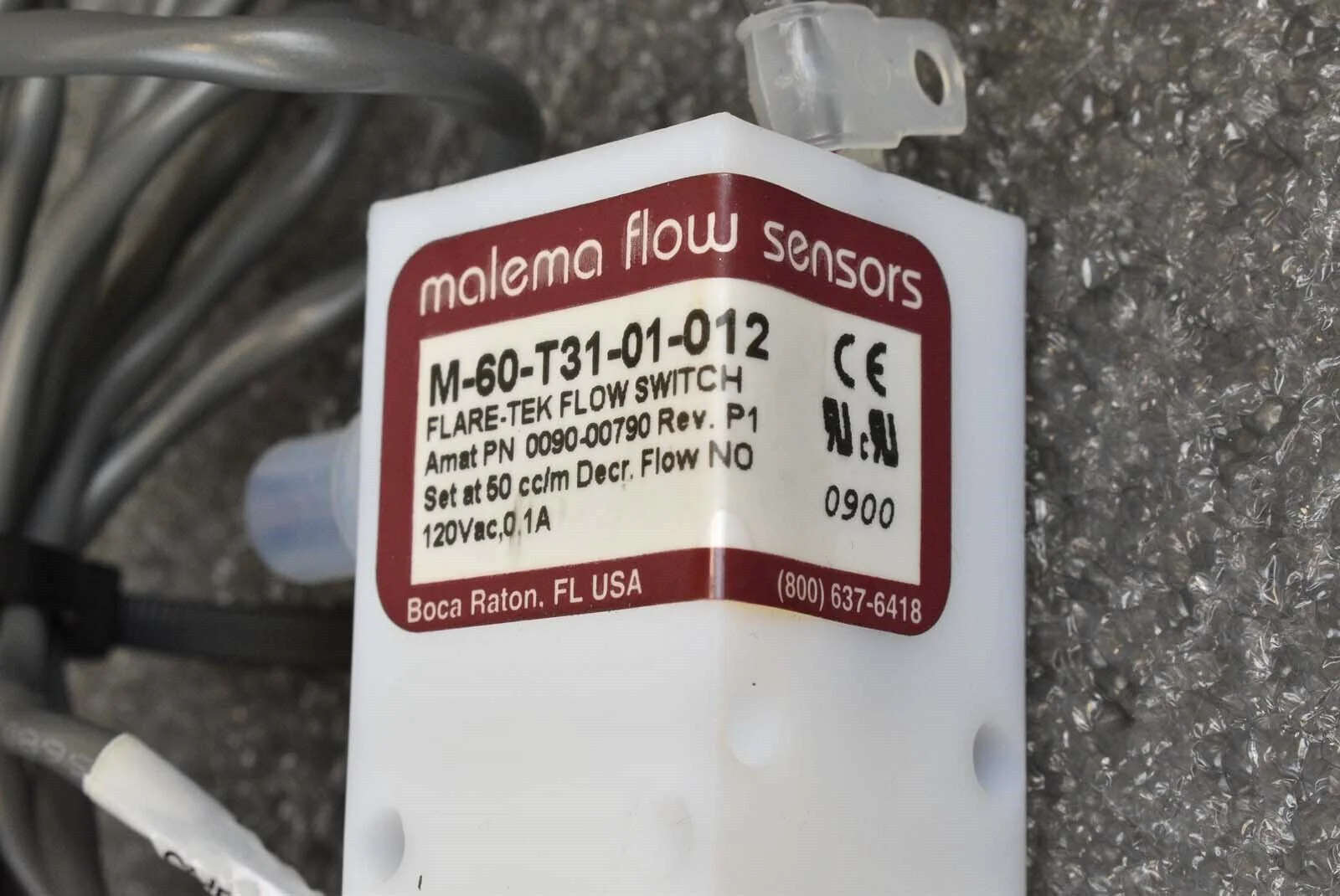 Applied Materials 0090-00790 Flare-Tek Flow Switch - Image 3