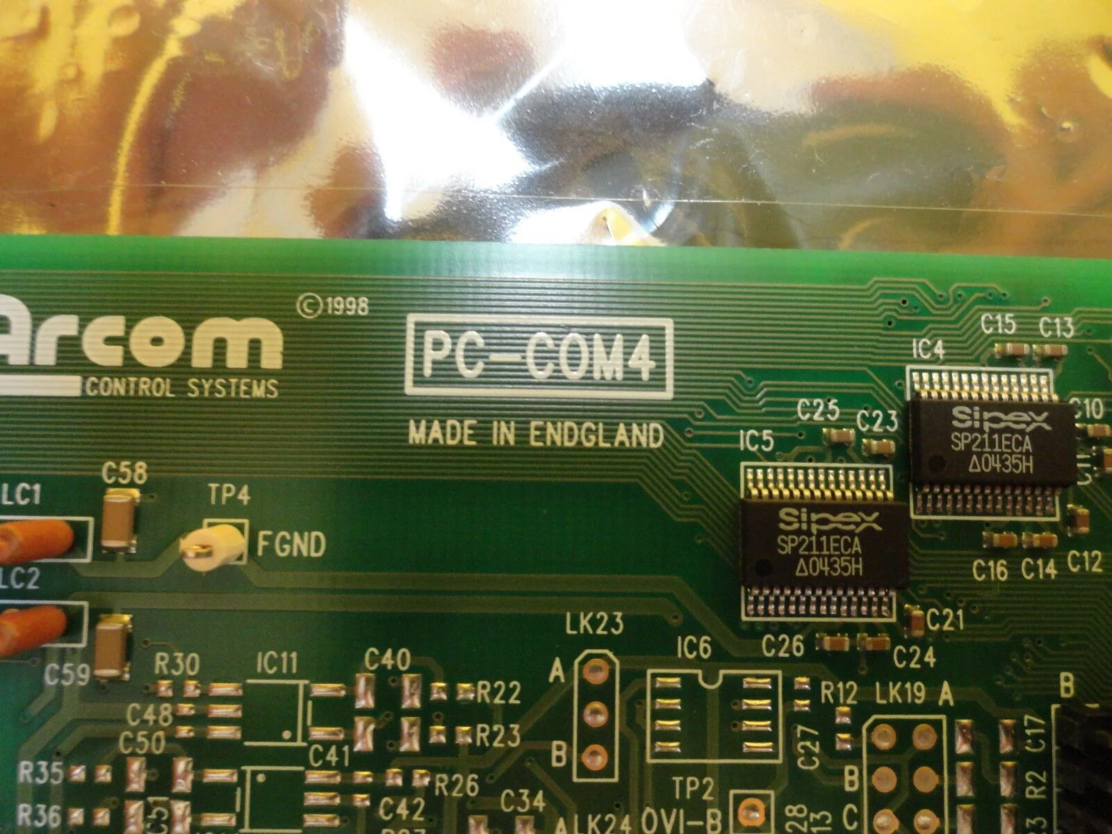 Arcom Control Systems PC-COM4-(RS232) RS232 Communications PCB Card PC-COM4 Used - Image 2