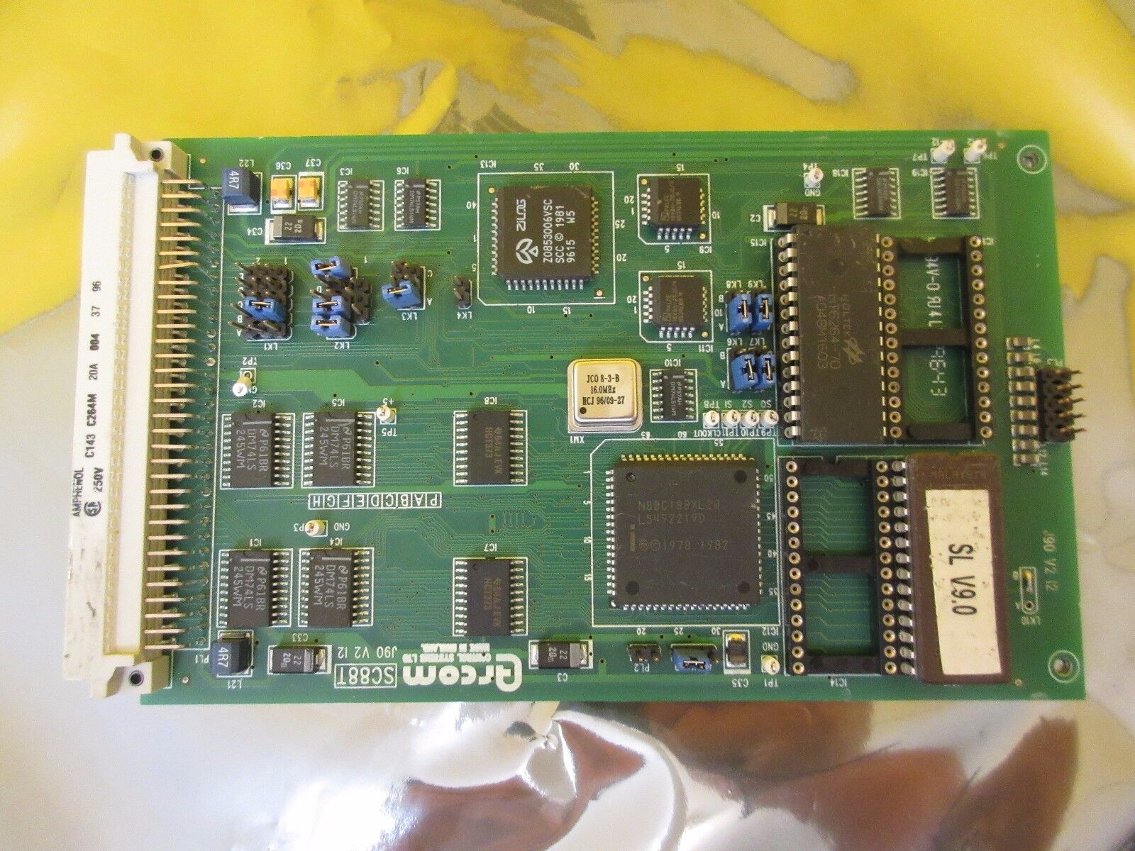 Arcom Control Systems SC88T Processor Board PCB Card M.E.M 24-09-96 Used Working - Image 5