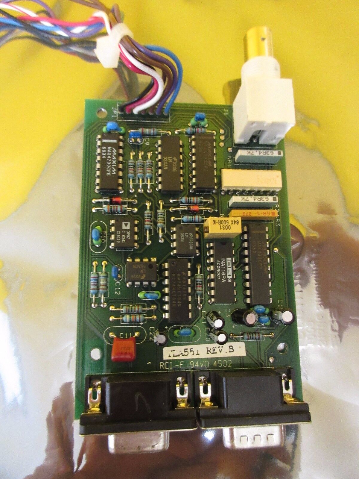 Arcom Control Systems TLA 551 Thermistor Elecrode Sensor Board PCB RCI-F Used - Image 4