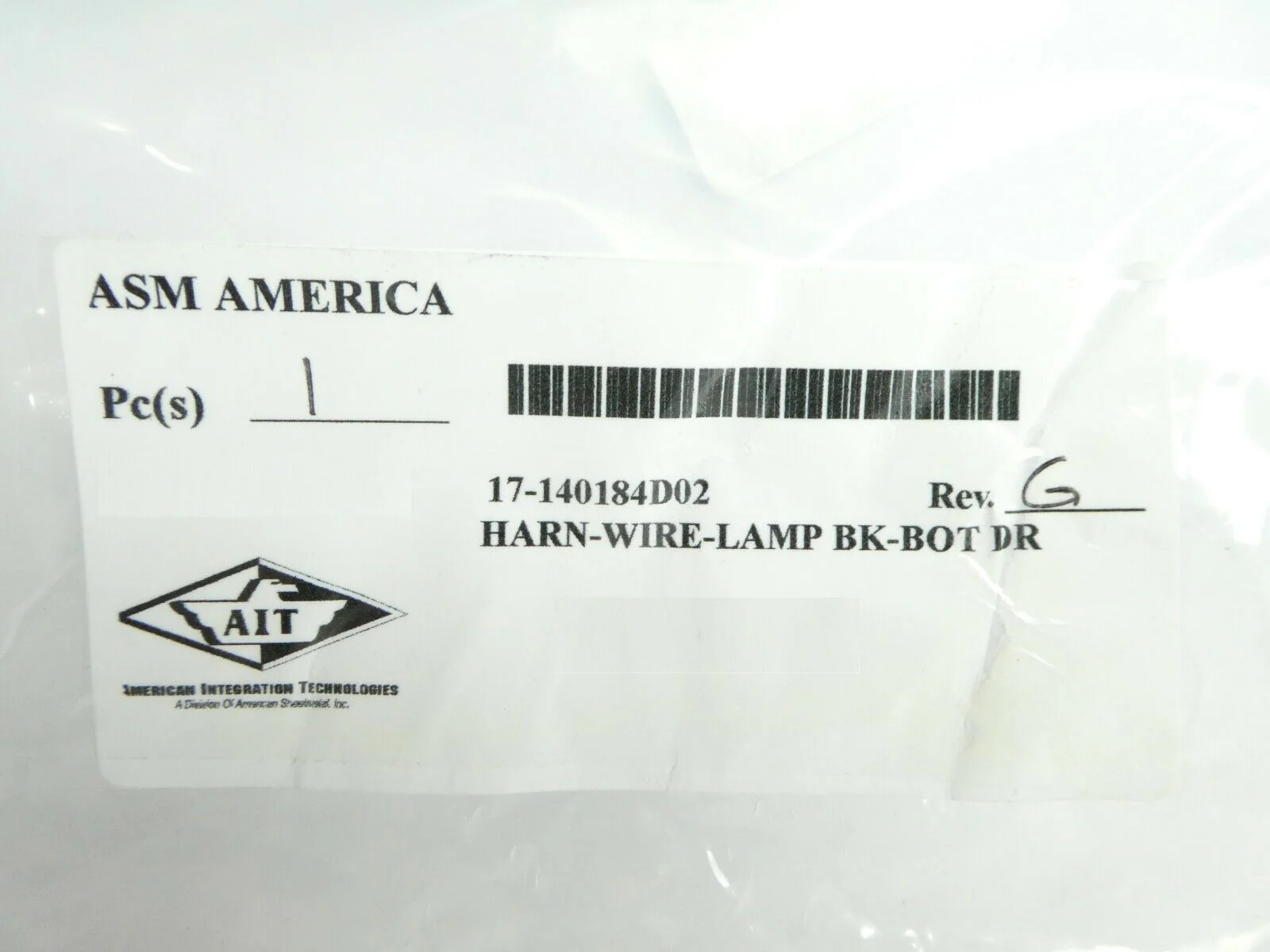 ASM 17-140184D02 Wire Harness Lamp Bank BOT DR New Surplus - Image 12