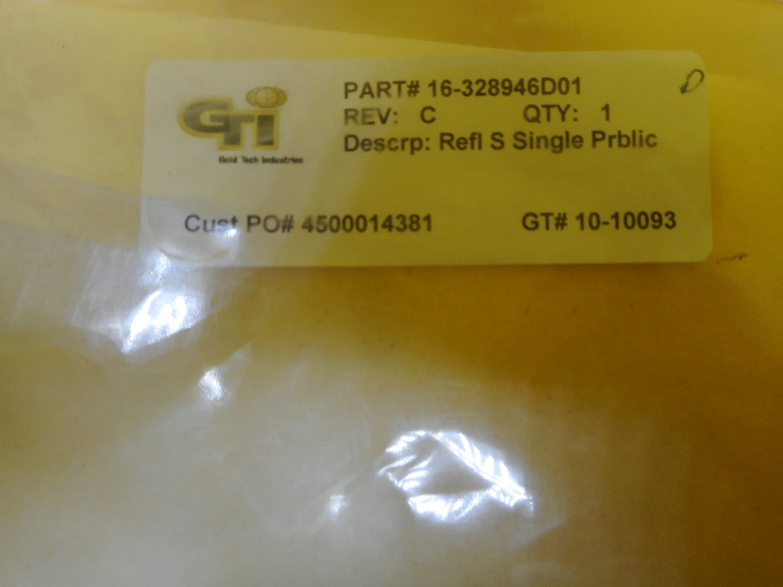ASM Advanced Semiconductor Materials 116-328946D01 REFL-S-SINGLE PARABOLIC New - Image 2