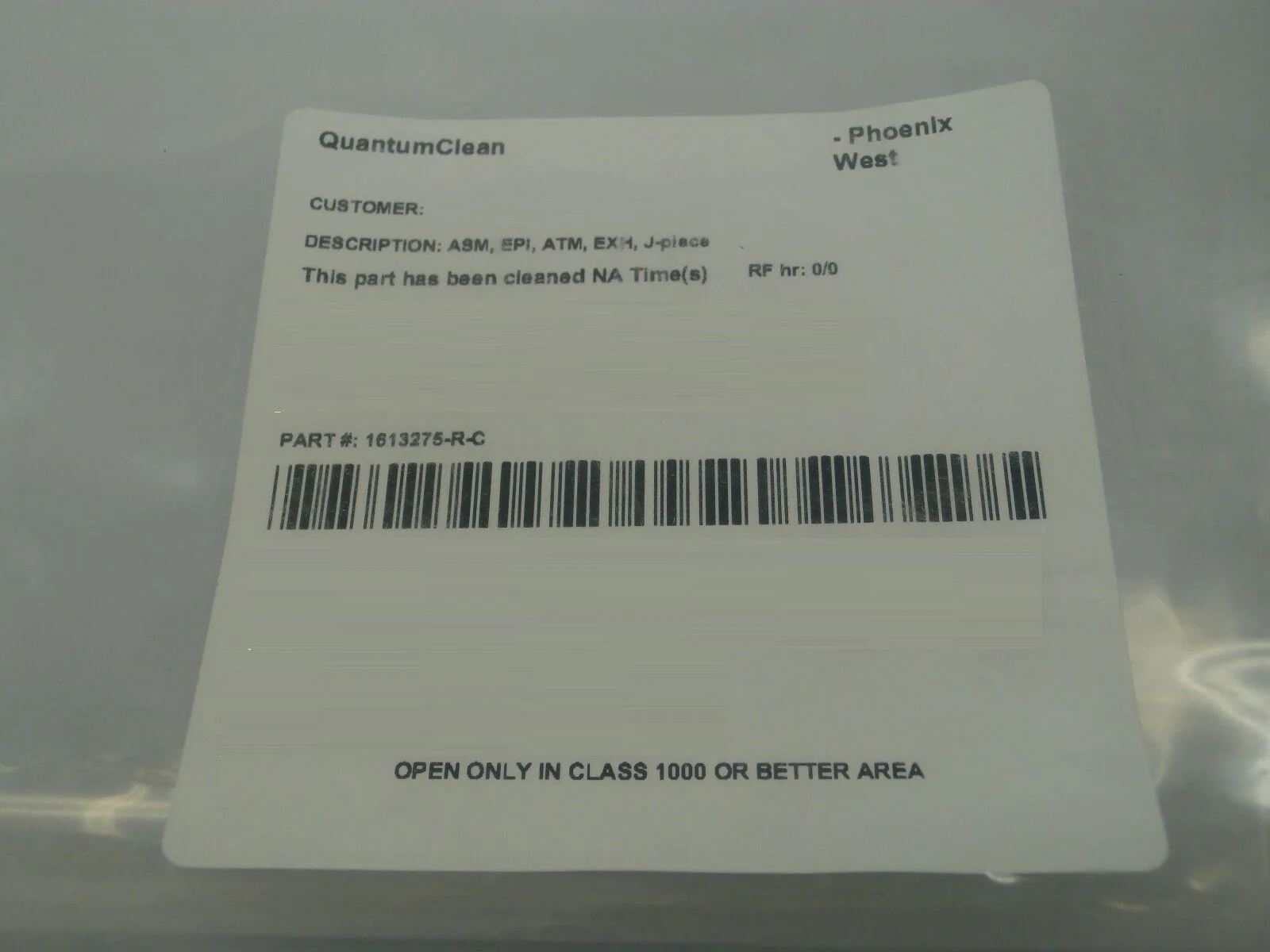 ASM Advanced Semiconductor Materials 1613275-R-C J Piece Vacuum Port Refurbished - Image 9