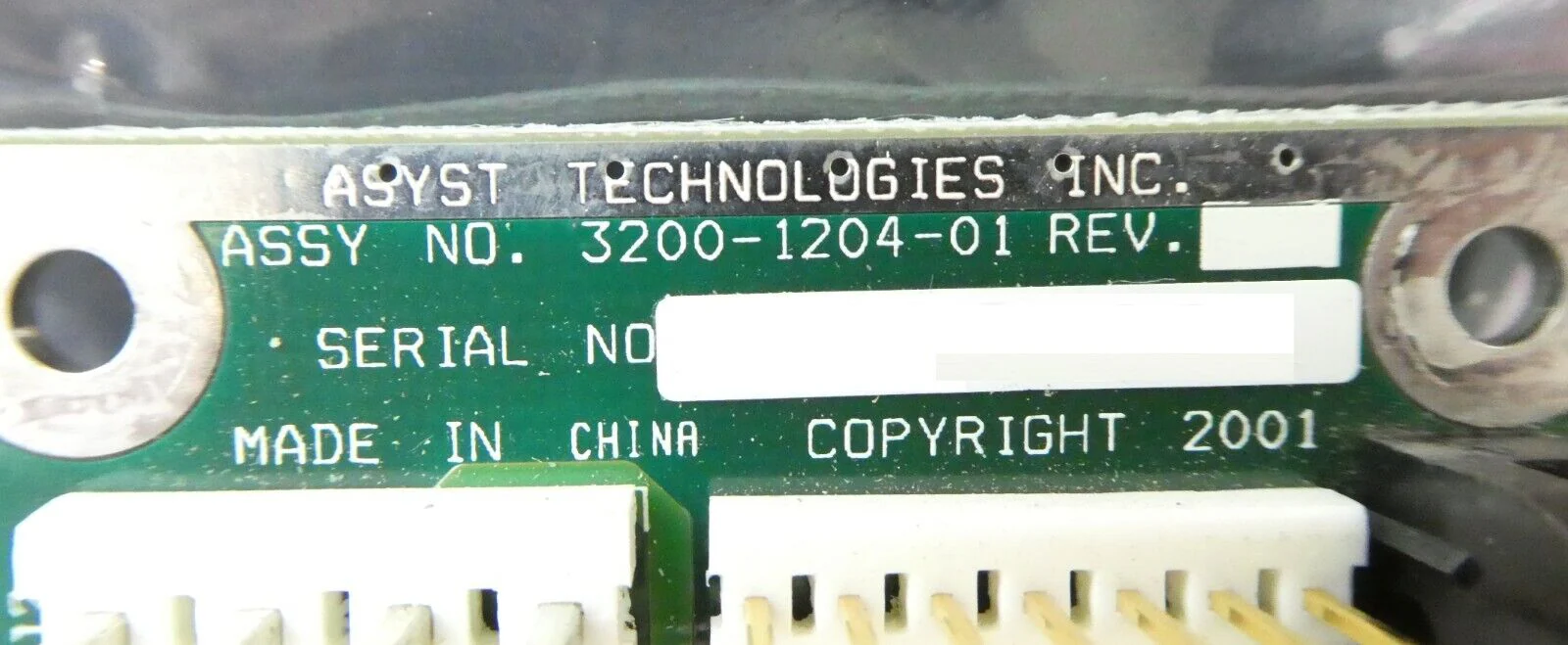 Asyst Technologies 3200-1204-01 Interface Board PCB Working Surplus - Image 8