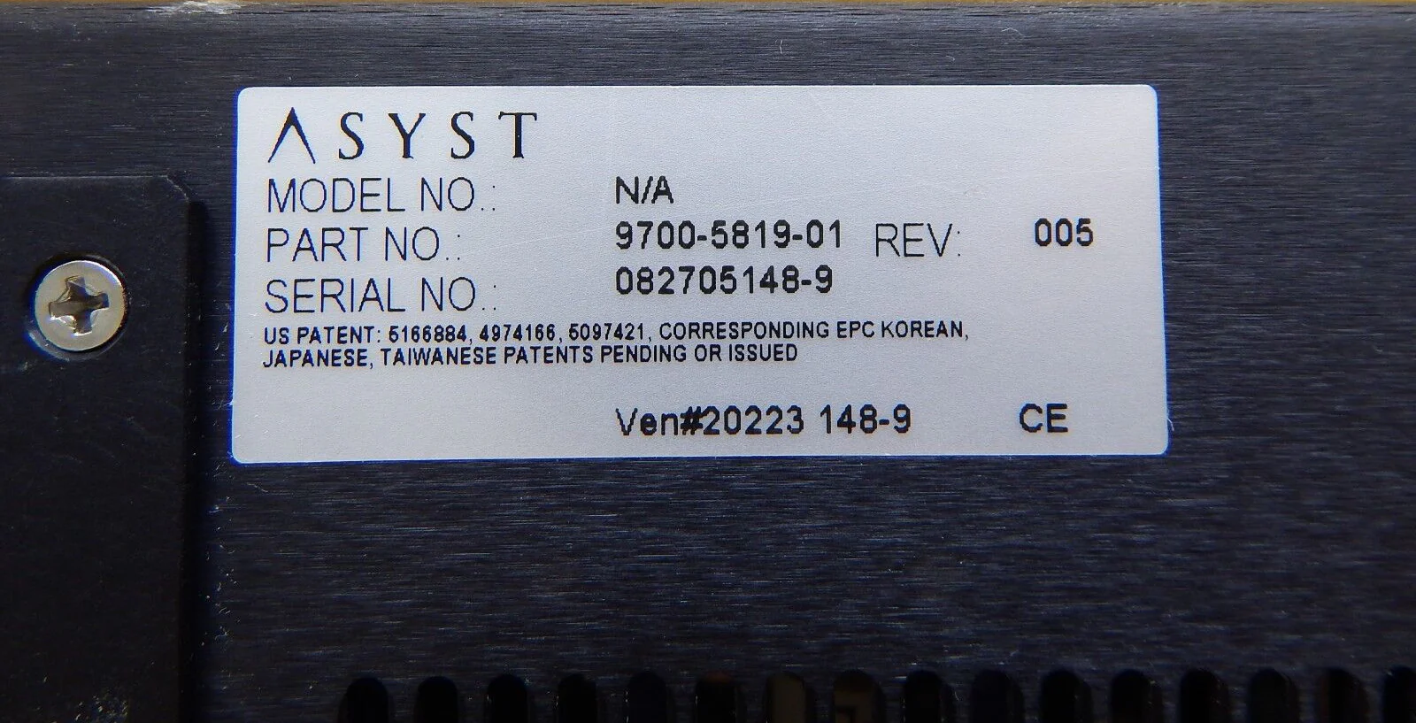 Asyst Technologies 9700-5819-01 FFU Fan Filter Unit Controller New Surplus - Image 8