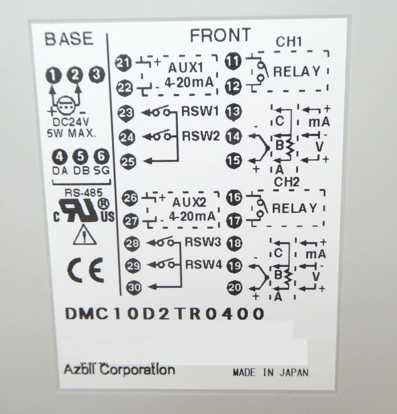 Azbil DMC10 Distributed Multi-channel Controller PLC CMC10L001A000 Working - Image 10