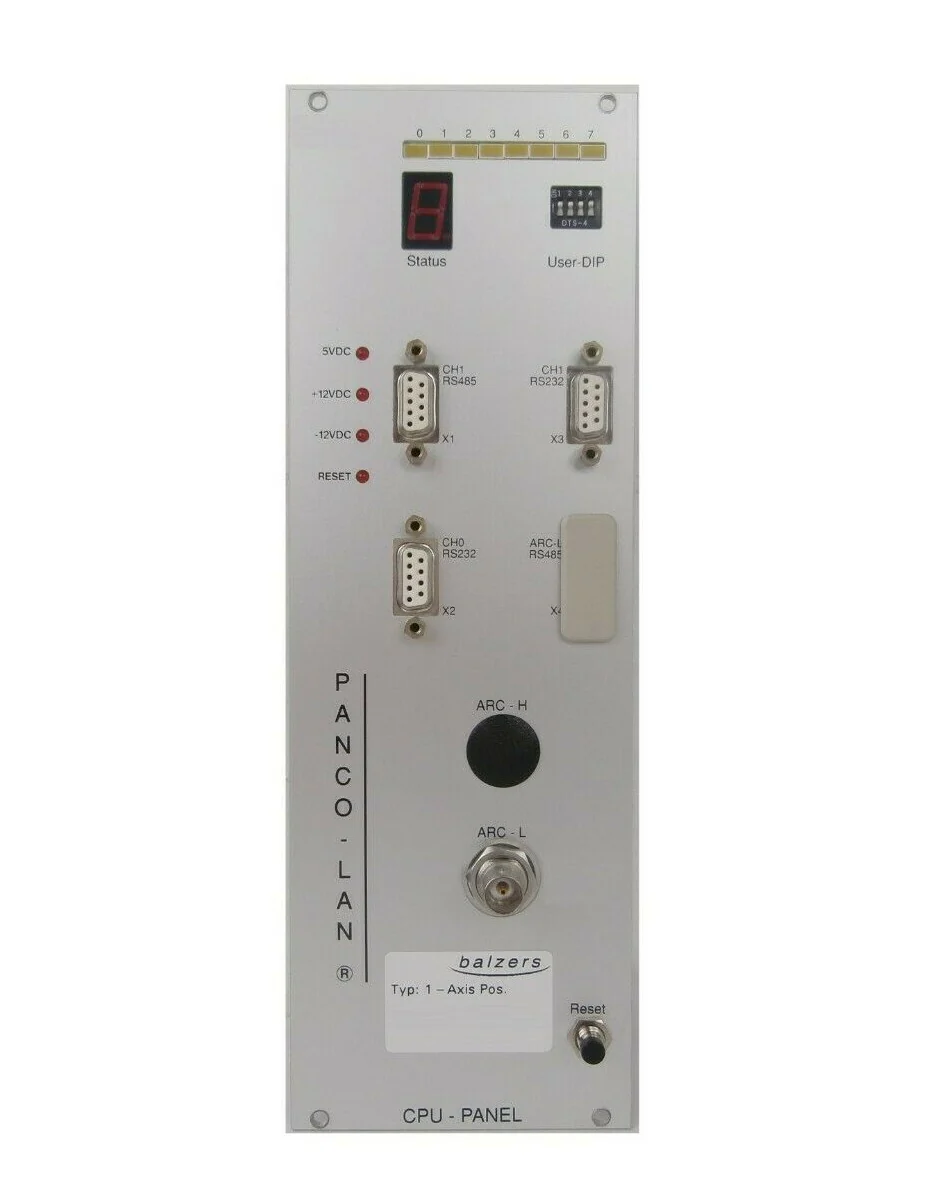 Balzers 1-Axis Pos. CPU VME Panel PCB PANCO-LAN Wyttenbach W322A Unaxis Working - Image 2
