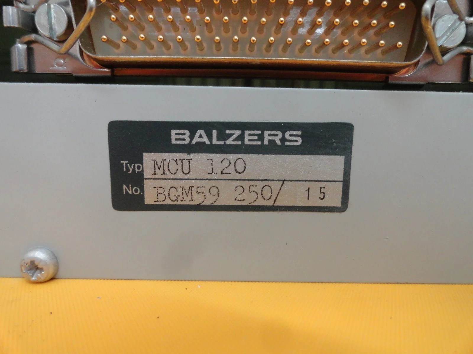 Balzers BG M59 250 Magnetron Control Unit MCU 120 MCU120 Used Working - Image 2