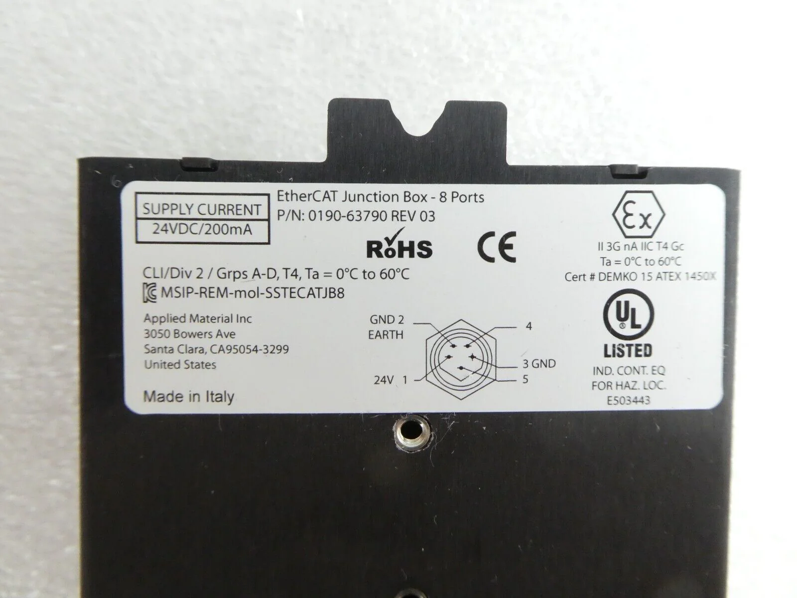 Brad Communications SST-ECAT-JB-8 EtherCAT Juntion Box AMAT 0190-63790 Working - Image 7