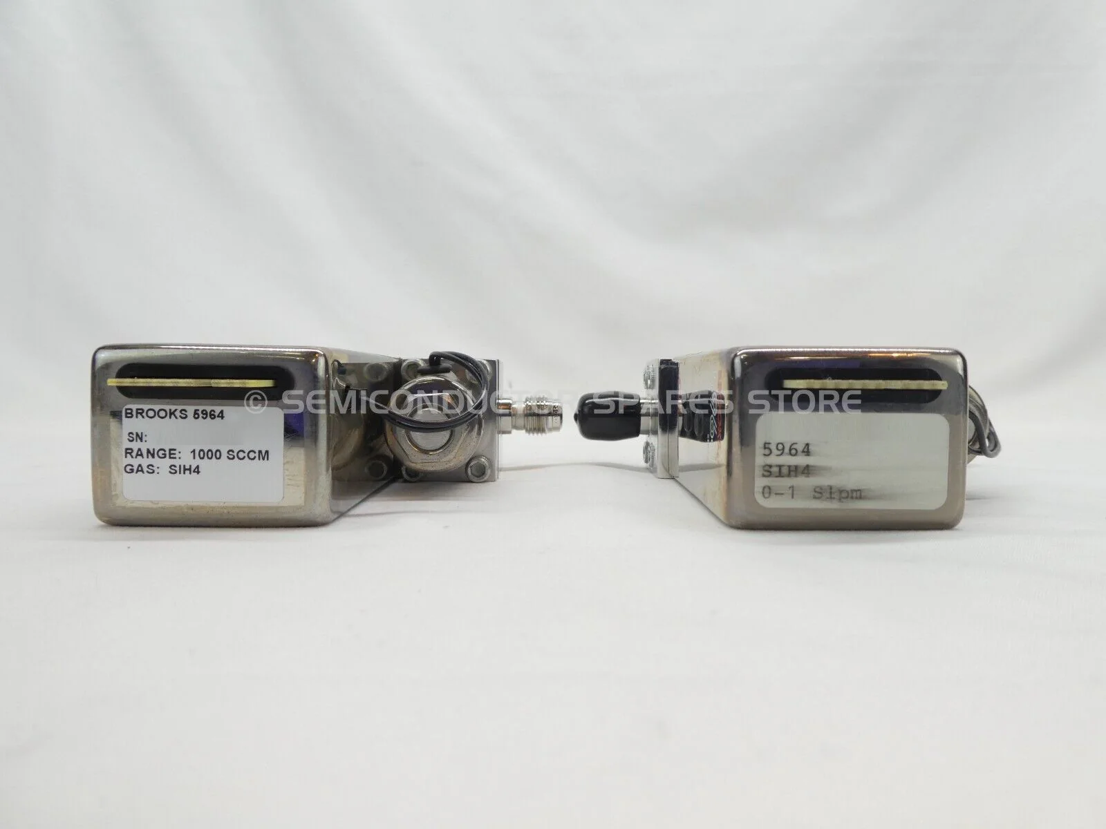 Brooks 5964 Mass Flow Controller MFC 1000 SCCM SIH4 Lot of 2 OEM Refurbished - Image 5