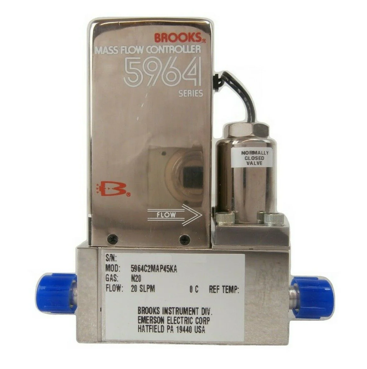 Brooks 5964C2MAP45KA Mass Flow Controller MFC Novellus 01-0624R-027 Working - Image 2