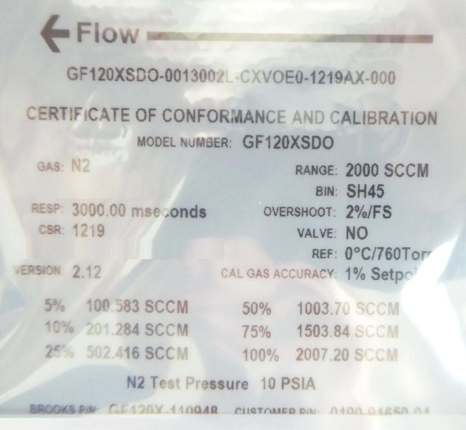 Brooks GF120X-110948 Mass Flow Controller MFC AMAT 0190-91650 Lot of 4 New - Image 10