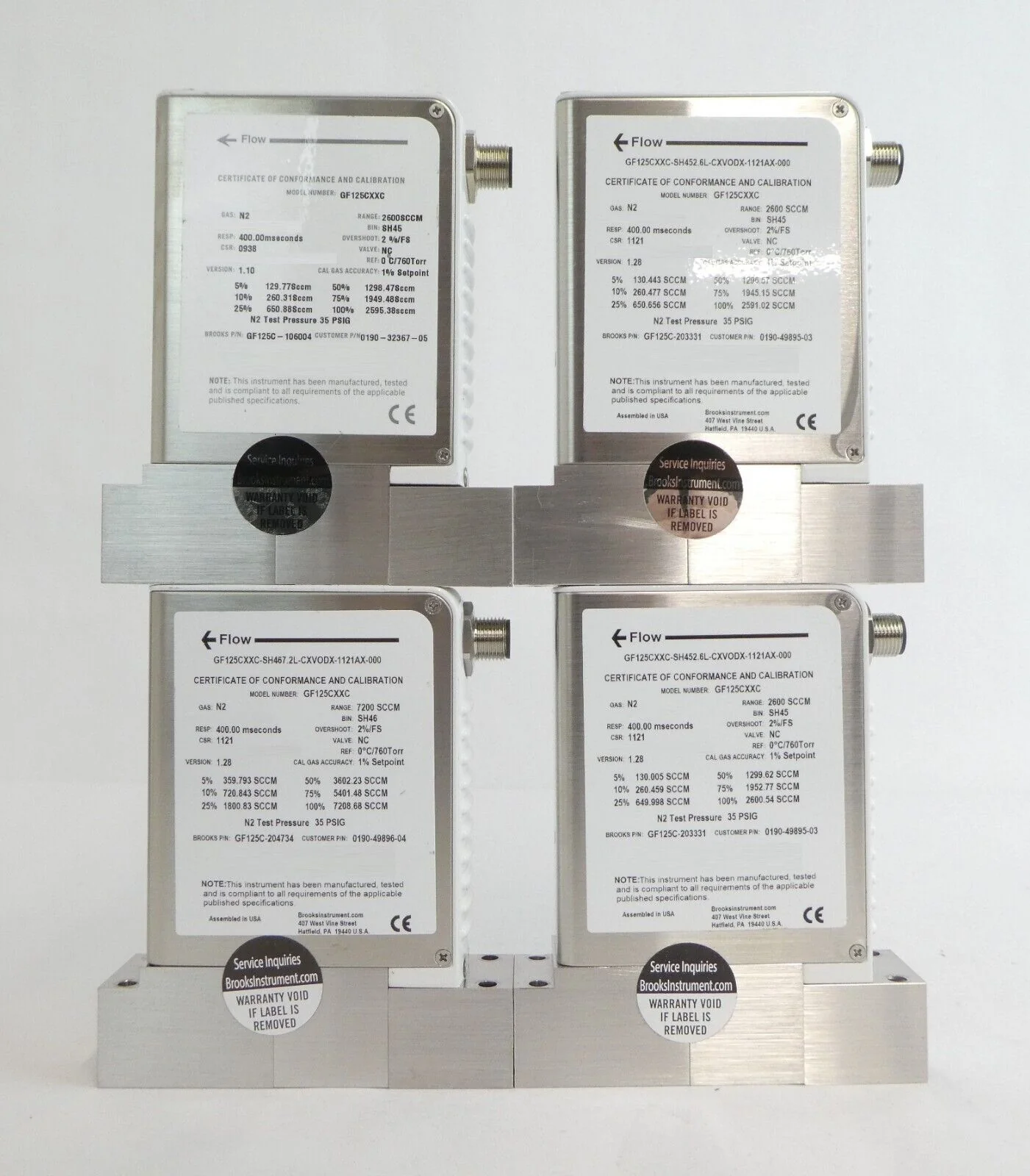 Brooks GF125C Mass Flow Controller MFC GF125CXXC Lot of 11 Working Surplus - Image 15