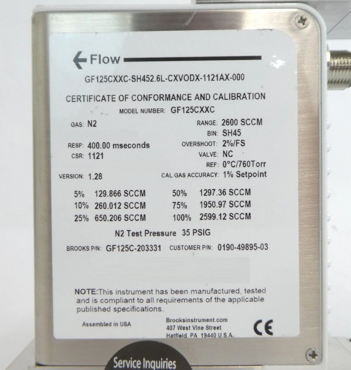 Brooks GF125C Mass Flow Controller MFC GF125CXXC Lot of 11 Working Surplus - Image 23