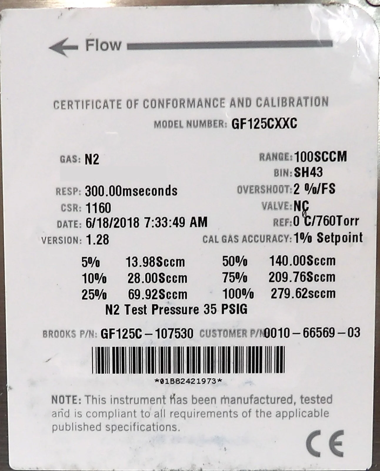 Brooks Instrument GF125CXXC Mass Flow Controller MFC GF125C-901104 Lot of 10 - Image 10