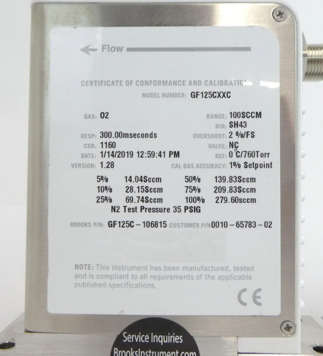 Brooks Instrument GF125CXXC Mass Flow Controller MFC Lot of 9 Working Spare - Image 17