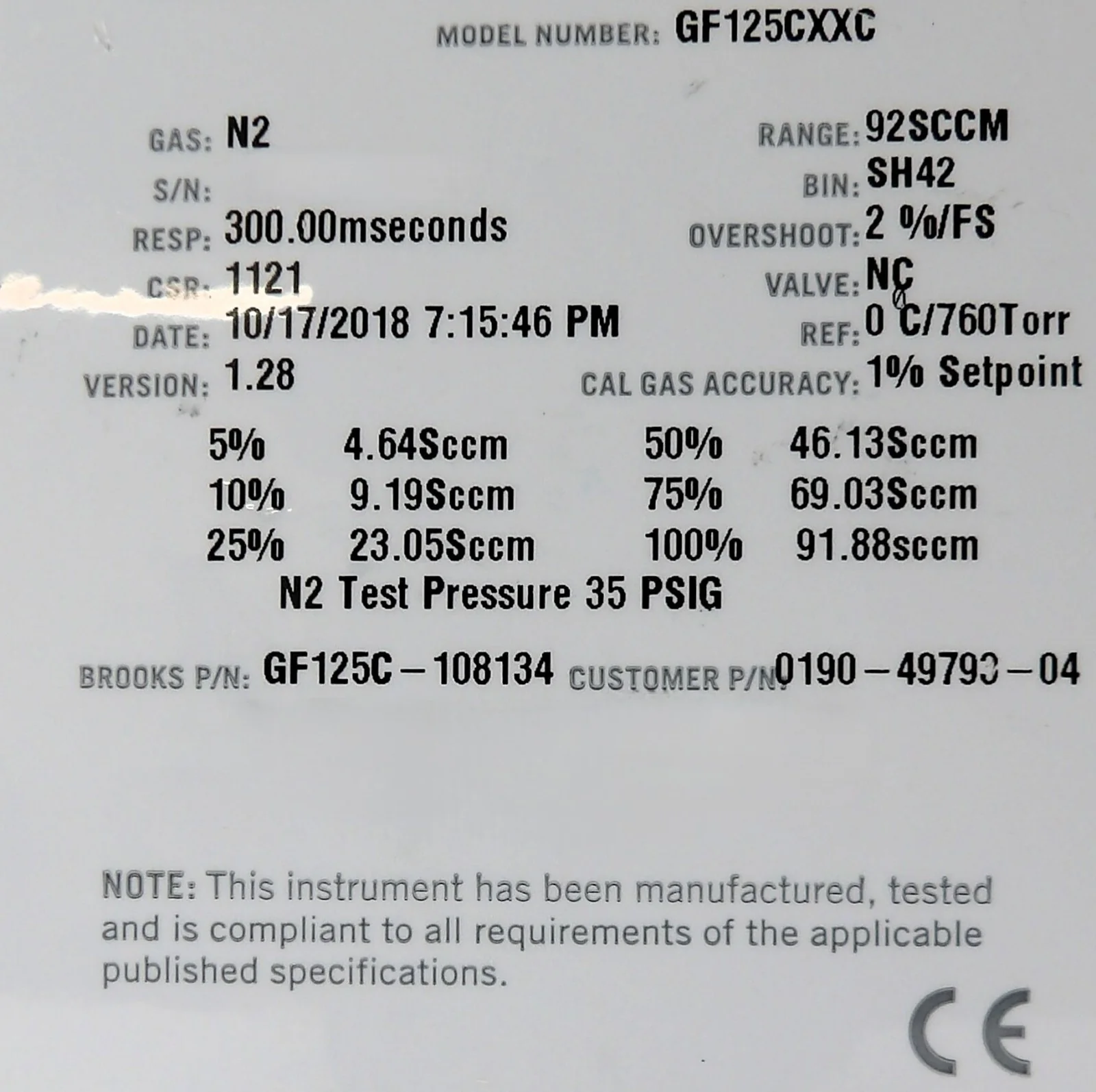 Brooks Instrument GF125CXXC Mass Flow Controller MFC Lot of 9 Working Surplus - Image 14