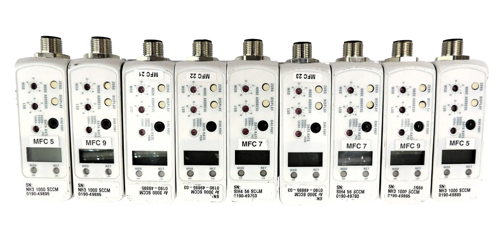 Brooks Instrument GF125CXXC Mass Flow Controller MFC Lot of 9 Working Surplus - Image 4