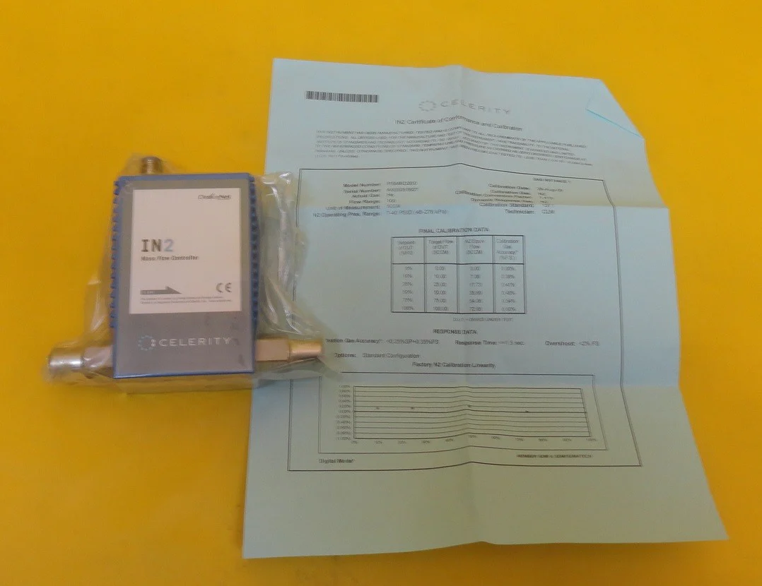 Celerity PSMBD200 Mass Flow Controller MFC 54-125027A03 IN2 100 SCCM He New - Image 7