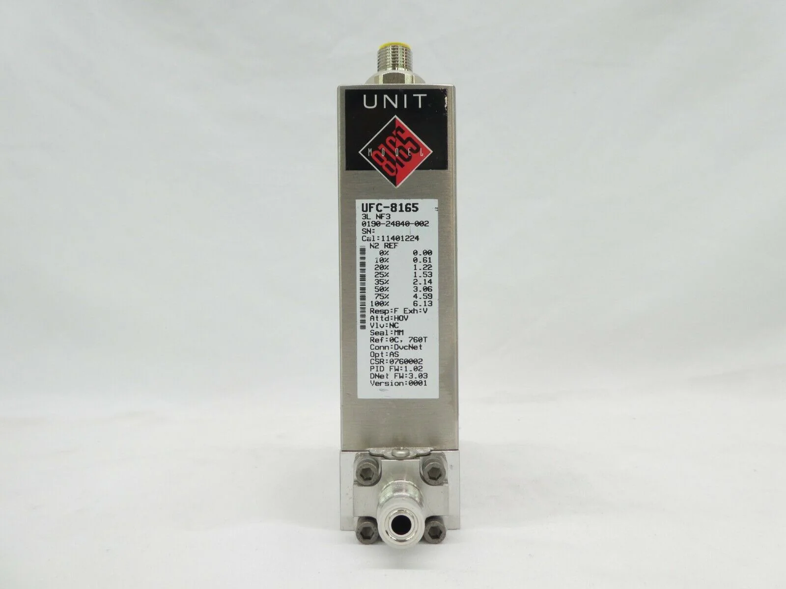 Celerity UFC-8165 Mass Flow Controller MFC AMAT 0190-24840 3L NF3 Working Spare - Image 5