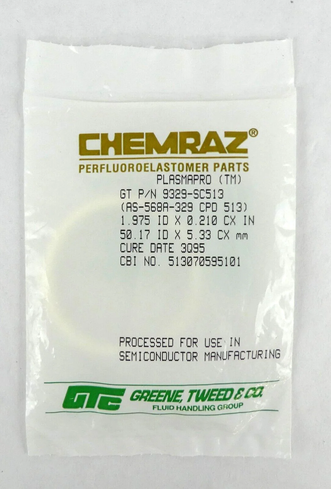 Chemraz Perfluoroelastomer Parts 9329-SC513 O-Ring Reseller Lot of 3 New Surplus - Image 6