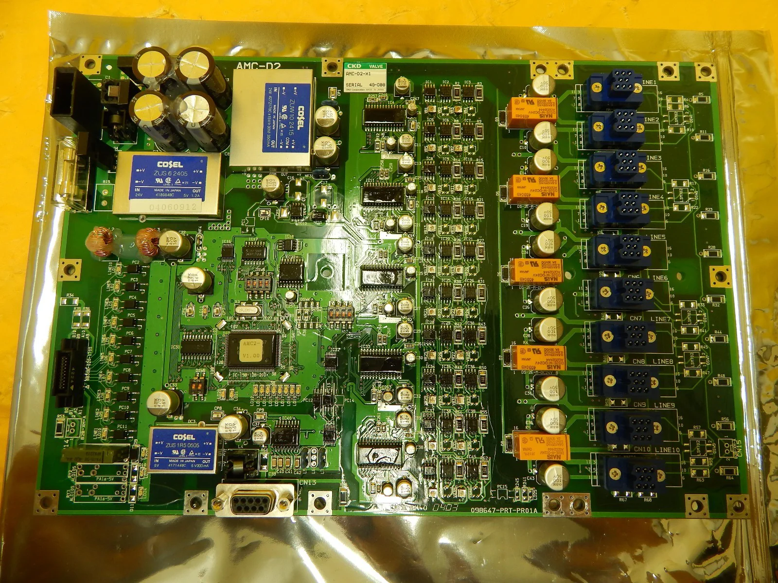 CKD AMC-D2-X1 Valve Control PCB AMC-D2 TEl Tokyo Electron Lithius Used Working - Image 2
