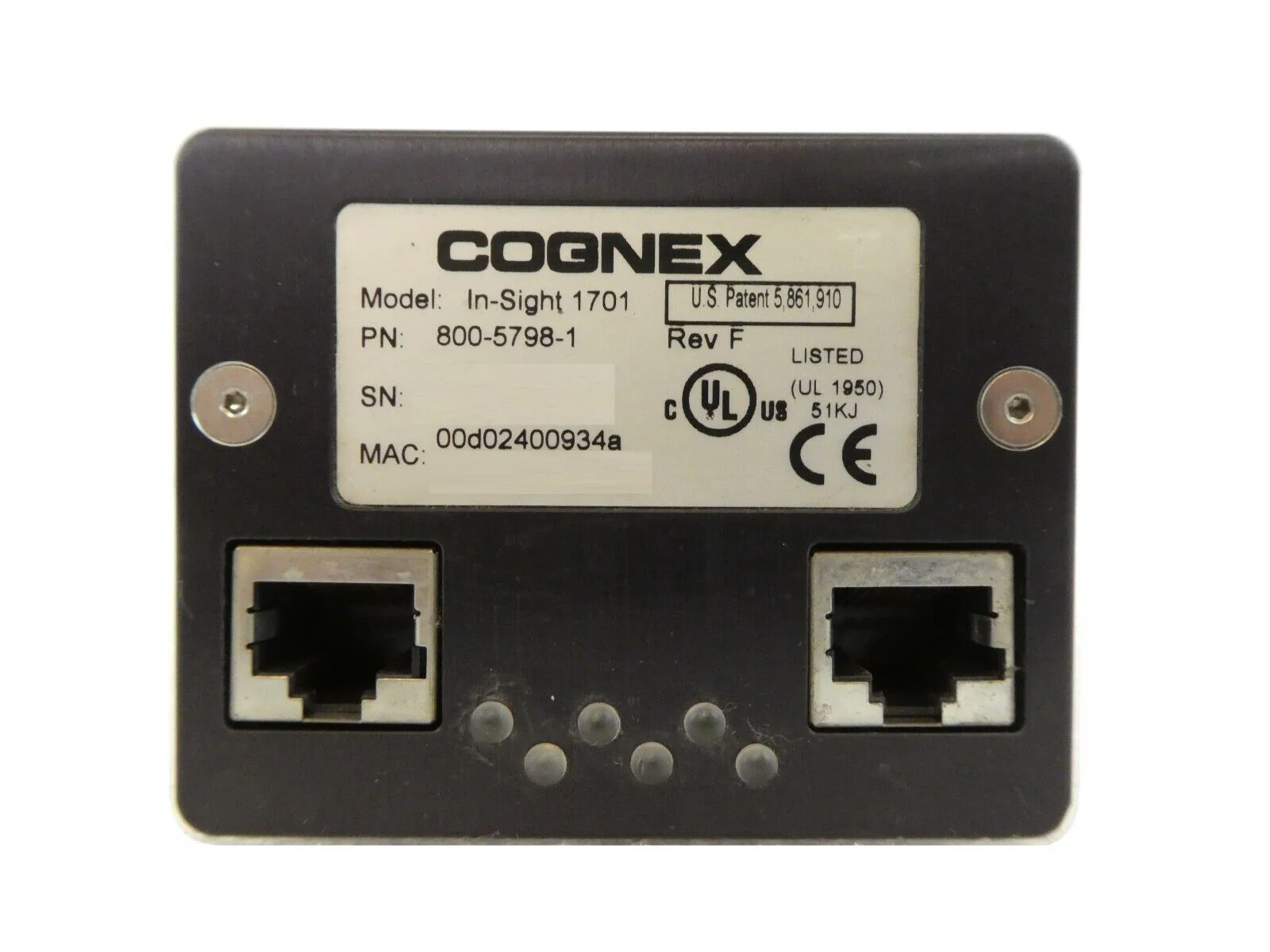 Cognex 800-5798-1 OCR Scanner Wafer Inspection Reader In-Sight 1701 Working - Image 3