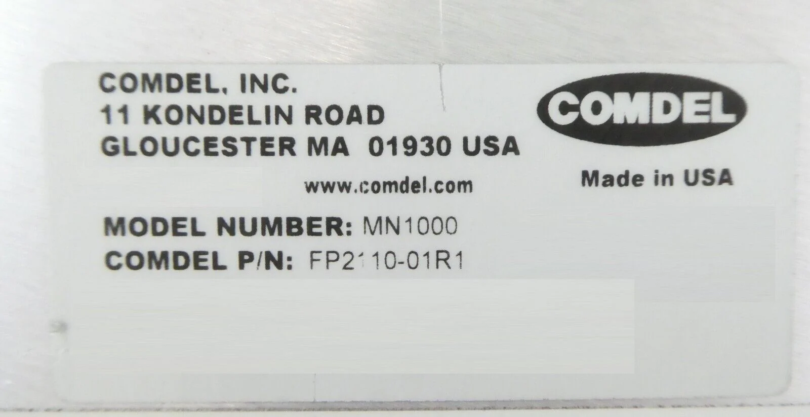 Comdel FP2110-01R1 LF Multi-Step Match Transformer MN1000 Working Surplus - Image 7